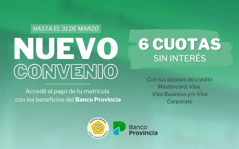 Convenio Banco Provincia