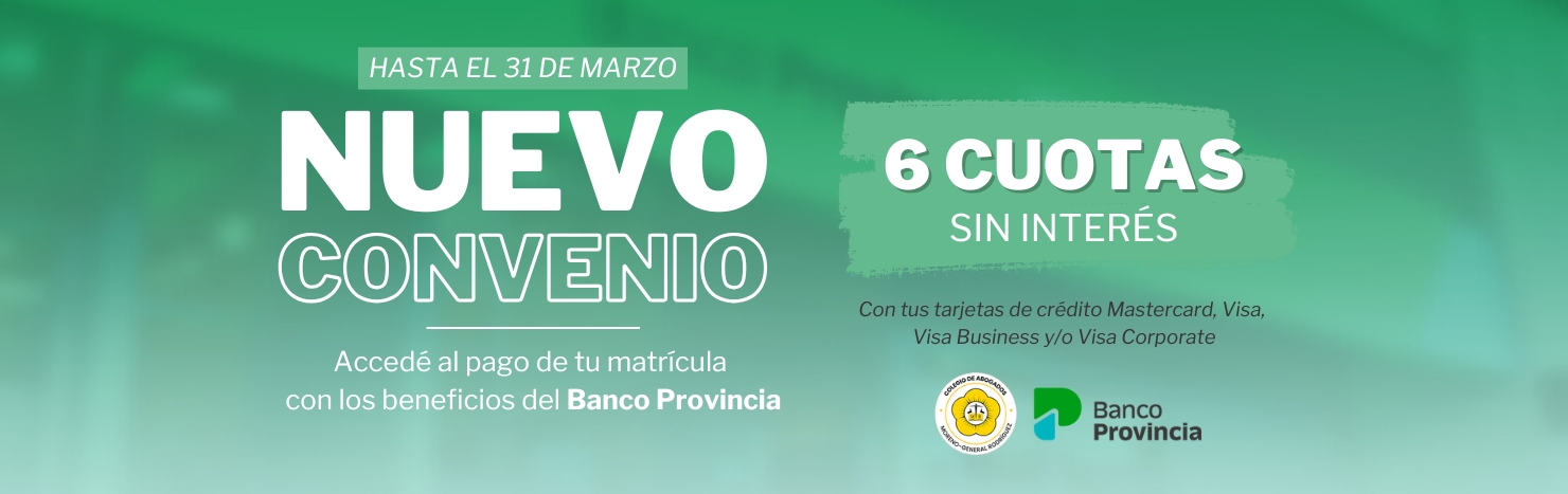 Convenio Banco Provincia